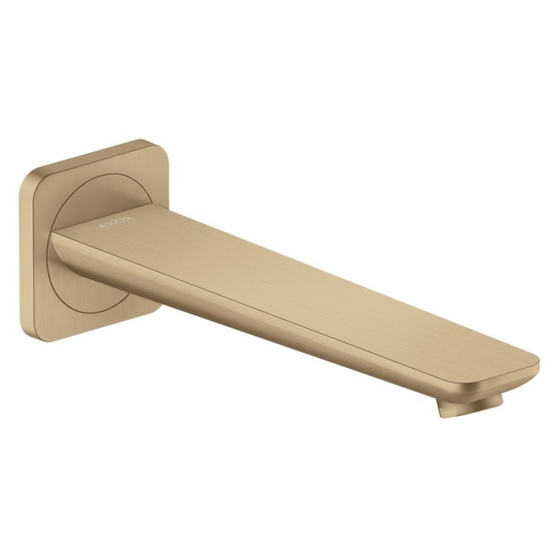 Tub Spout Citterio C Less Diverter Brushed Bronze 9 Inch 5.3 Gallons per Minute Brass 1/2 IN NPT